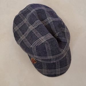 NWOT August Hat Flat-Fiddler Cap w/Leopard ❤ Charm